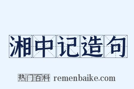 湘中记造句是什么意思的图片